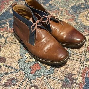 Elegant Brown and Blue Chukka Boots
